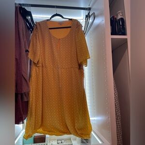Yellow midi dress